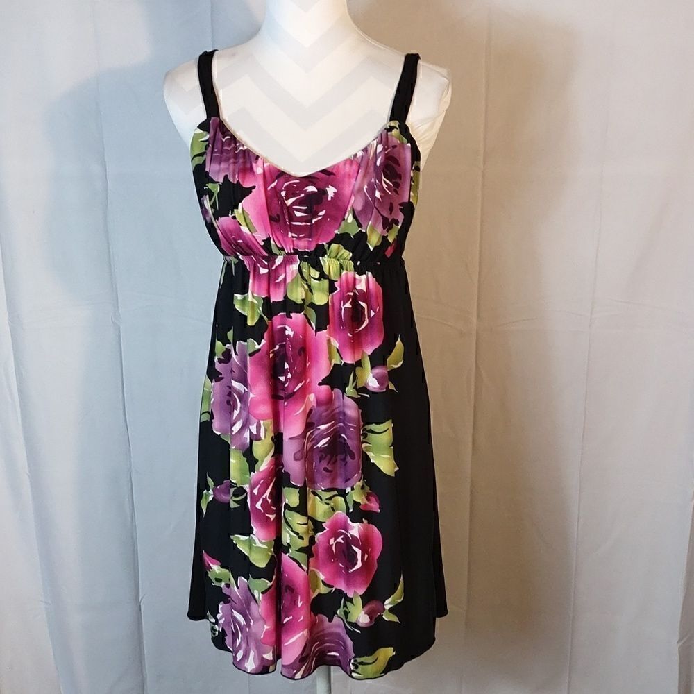 BCX Floral Sleeveless Mini Dress